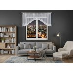 Dekorační oblouková krátká záclona na žabky ZANETA 80 bílá 300x80 cm MyBestHome – Hledejceny.cz