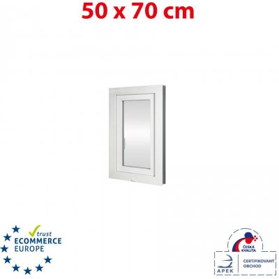 OKNA HNED 50x70 cm (500x700 mm) bílé otevíravé i sklopné levé – HobbyKompas.cz