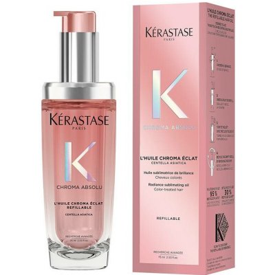 Kérastase Chroma Absolu L'huile Chroma Éclat Refillable olej pro lesk a vůni barvených vlasů 75 ml – Hledejceny.cz
