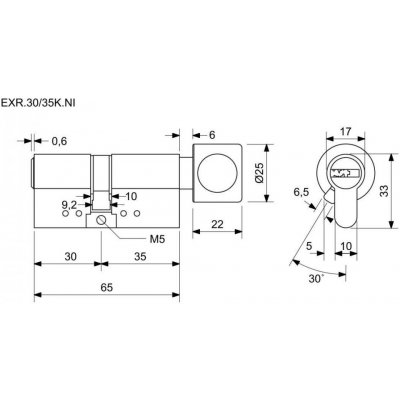 RICHTER 30/35 s knoflíkem 6kl. Ni, 4.třída bezp. – Zboží Mobilmania