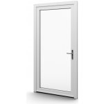 Aluplast jednokřídlové hlavní vchodové dveře antracit/bílé celoprosklené Levé 100 x 200 cm – Hledejceny.cz