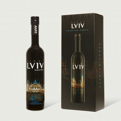 Night Lviv Vodka Black Bottle 40% 0,5 l (dárkové balení 2 panáky) – Hledejceny.cz