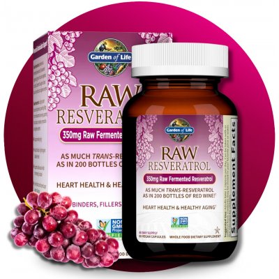 Garden of Life Raw fermentovaný Resveratrol 60 kapslí – Hledejceny.cz