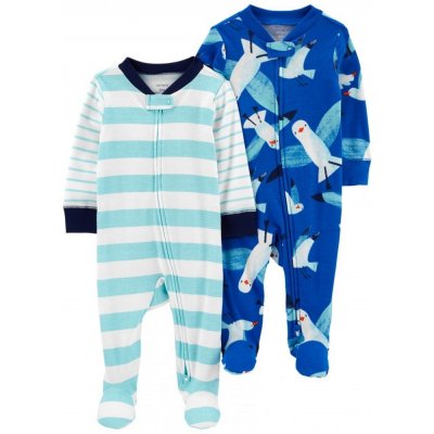 CARTER'S Overal na zip Sleep & Play Blue Seagull kluk 2ks