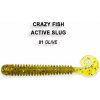 Návnada a nástraha Crazy Fish Active Slug 7cm 1 olive