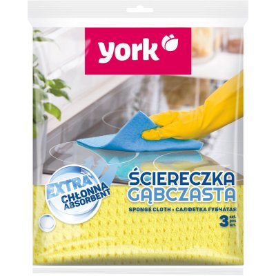 York Utěrka houbová 17,5 x 15,5 x 0,5 cm 3 ks – Zbozi.Blesk.cz