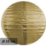 Lampion kulatý 35 cm zlatý – Zboží Dáma