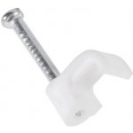 Kabelové příchytky OmkoTech KP7-100, průměr 7mm, bílé, balení 100 ks – Sleviste.cz