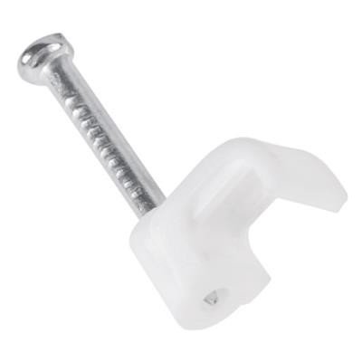 Kabelové příchytky OmkoTech KP7-100, průměr 7mm, bílé, balení 100 ks – Sleviste.cz