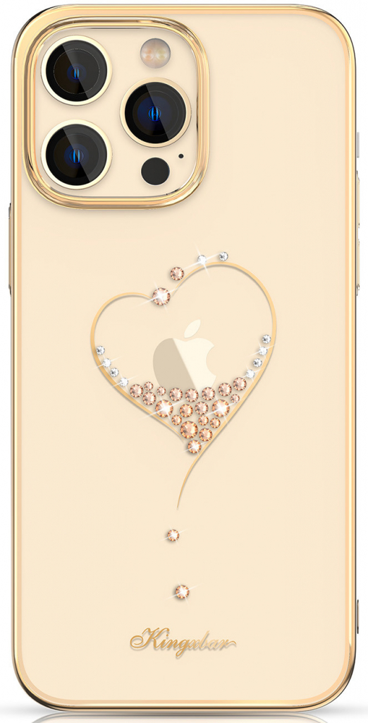 Pouzdro Kingxbar Wish Series silikonové s original Swarovski crystals na iPhone 14 PRO 6.1\