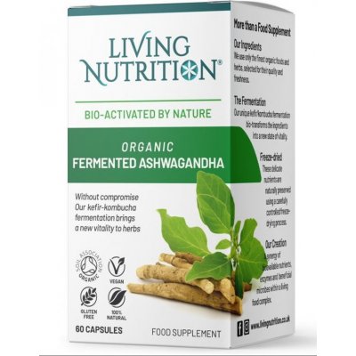 Living Nutrition ASHWAGANDHA Fermentovaná ašvaganda 60 kapslí – Hledejceny.cz