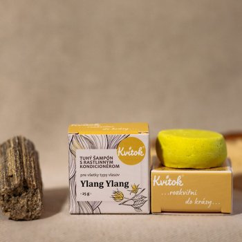 Kvítok tuhý šampon pro světlé vlasy Ylang Ylang 50 g