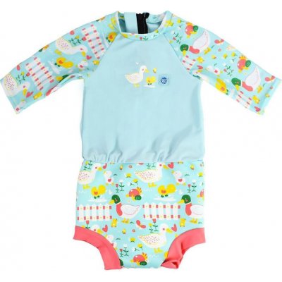 Splash About Plavky Happy Nappy kostýmek 3/4 rukáv Malé kačenky – Zboží Dáma