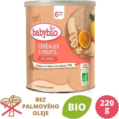 Babybio Ovocná banán pomeranč jablko 220 g – Zbozi.Blesk.cz