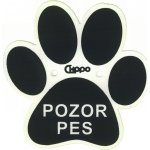 Chopo Cedulka Plastová Pozor pes Tlapka 15 x 15 cm – Zboží Mobilmania