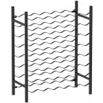 Stojan na víno na 48 lahví černý kov – Zboží Dáma