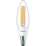 Philips 8719514435773 LED filamentová žárovka 1x2,3W/40W E14 485lm 4000K svíčka, čirá, Ultra Efficient – Sleviste.cz