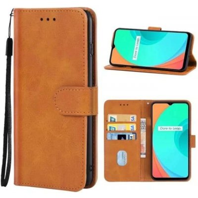 TopTechnology Kožené pouzdro pro Realme C11 2021 hnědé – Zboží Živě