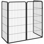vidaXL Ohrádka pro psy 4 panely černá 50 x 100 cm práškovaná ocel – Zboží Dáma
