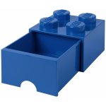 LEGO® box s šuplíkem 250x250x180mm modrý 40051731 – Sleviste.cz