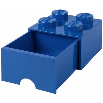 LEGO® box s šuplíkem 250x250x180mm modrý 40051731 – Sleviste.cz