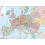 Evropa železniční - nástěnná mapa 140 x 100 cm, lamino + 2 lišty – Zboží Dáma