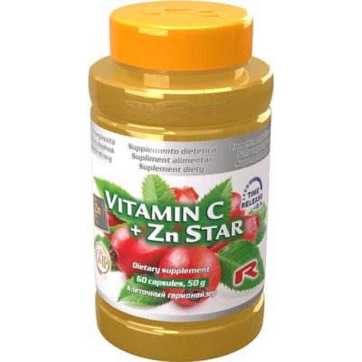 Star Vitamin C + Zn s postupným uvolňováním 60 kapslí – Zbozi.Blesk.cz
