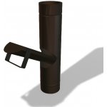 Prefa Klapka na dešťovou vodu Ø 100 mm P10 RAL 8019 oříšková – HobbyKompas.cz