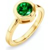 Prsteny Savicki zásnubní prsten žluté zlato smaragd MR R4 1 ZSZM