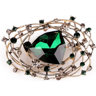 Prima-obchod Brož s broušenými kamínky a kamenem, barva 3 zelená tmavá zlatá – Hledejceny.cz