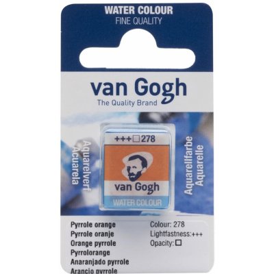 Van Gogh Akvarelová barva v půlpánvičce 278 Pyrrole Orange – Zbozi.Blesk.cz
