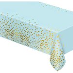 Godan ubrus fóliový světle modrý se zlatými puntíky 137 x 183cm – Zboží Dáma