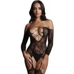 Le Désir Criss Cross Neck Bodystocking Black – Zboží Dáma