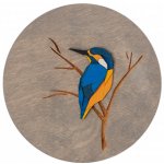 BeWooden Dřevěná dekorace na zeď Goldfinch Wooden Image – Sleviste.cz