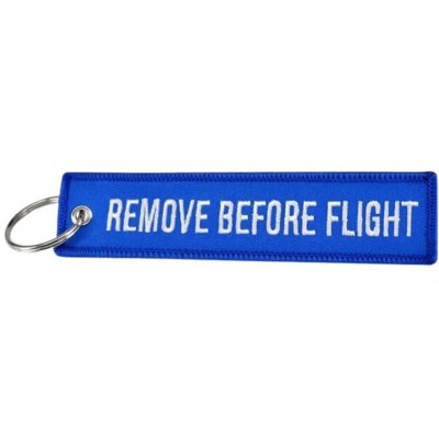 Přívěsek na klíče Remove before flight modrá – Zboží Mobilmania