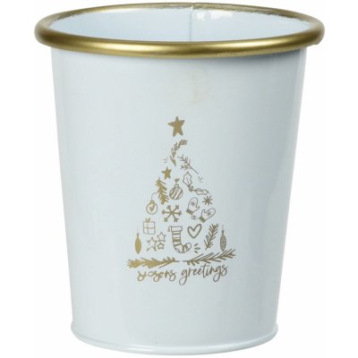 Home Styling Collection Kovový vánoční kbelík bílý 10 x 11 cm – Hledejceny.cz