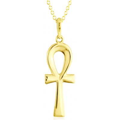 Gemmax Jewelry Zlatý řetízek s nilským křížem ankh velký GUSYN-26731-12491