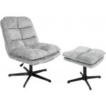 Textilomanie Katania s podnožkou světle šedé – Zboží Dáma