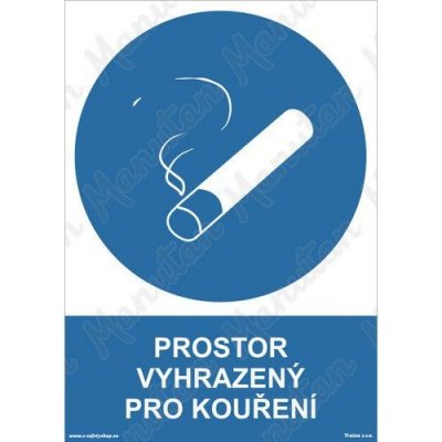 Prostor vyhrazený pro kouření, plast 148 x 210 x 0,5 mm A5 – Zbozi.Blesk.cz