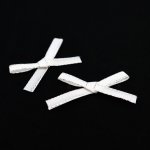 Pro Háčkování Svatební mašličky bílé se stříbrnou 20 ks – Zboží Dáma