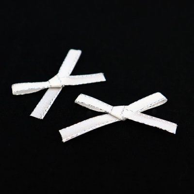 Pro Háčkování Svatební mašličky bílé se stříbrnou 20 ks – Zboží Dáma