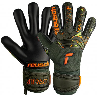 Reusch Attrakt Grip Evolution šedo/zelená/oranžová – Zboží Mobilmania