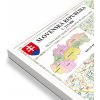 Nástěnné mapy Excart Maps Slovensko - nástěnná automapa 200 x 130 cm Varianta: mapa v hliníkovém rámu, Provedení: bílý rám