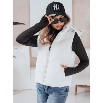 Dstreet vesta TY4975 Bílá – Zboží Dáma