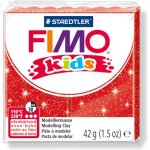 FIMO Modelovací hmota červená se třpytkami Kids 8030-212 42 g
