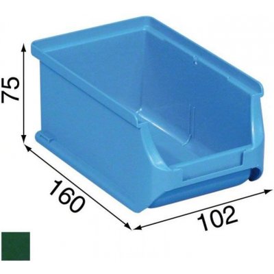 Allit Plastové boxy na drobný materiál 102x160x75 mm zelené