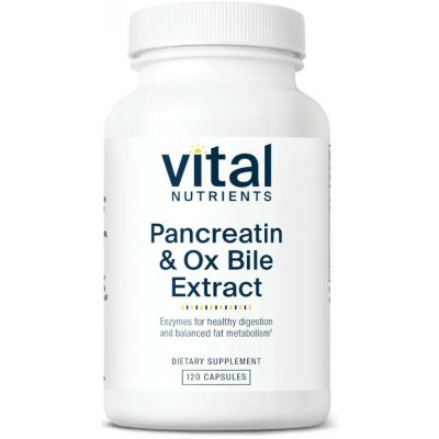 Vital Nutrients Pancreatin & Ox Bile Extract 60 kapslí – Hledejceny.cz