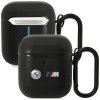 Pouzdro na sluchátka BMW AirPods 1/2 cover Black Leather Curved Line BMA222PVTK