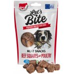 Brit Let's Bite Meat Snacks Beef Squares with Poultry 80 g – Hledejceny.cz