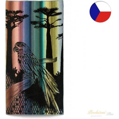 Veba plážová osuška Zara Africké léto papoušek 75 x 150 cm